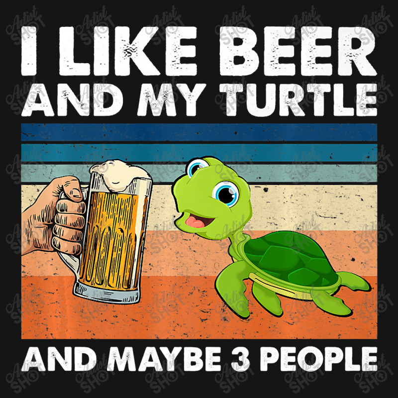 Retro I Like Beer My Turtle And Maybe 3 People Turtle Lover Premium T Mesh cap by James_Lane | Artistshot