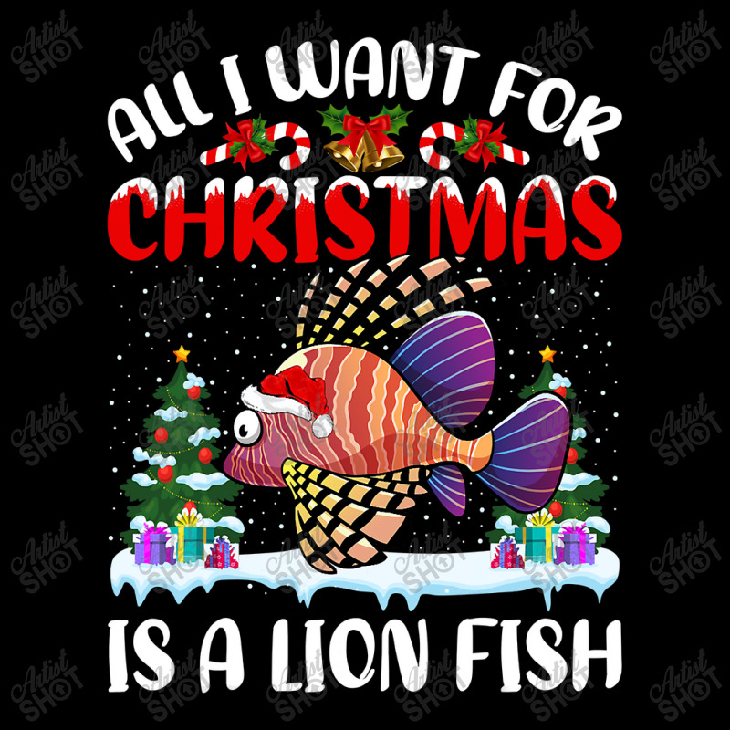 Funny Santa Hat All I Want For Christmas Is A Lion Fish T Shirt Camo Snapback by Maria_Jezierski | Artistshot