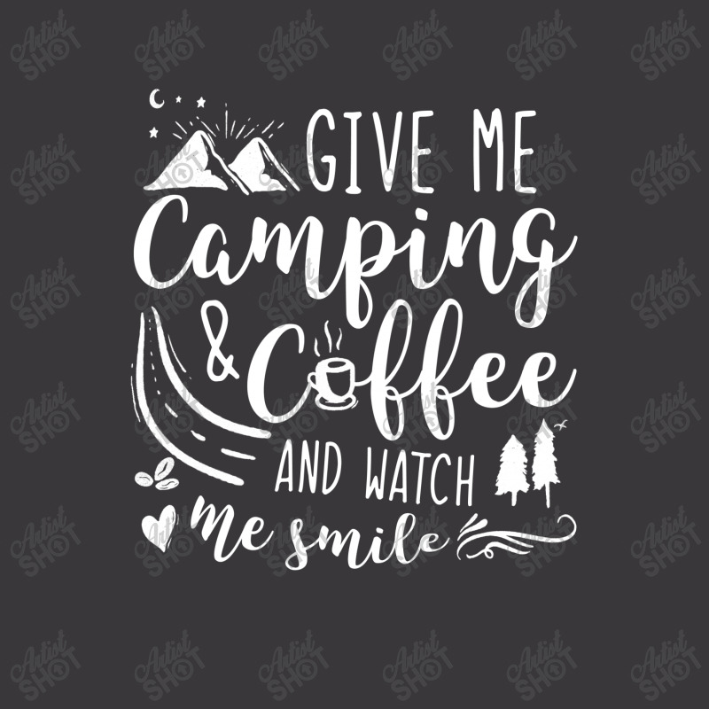 Give Me Camping And  Coffee And Watch Me Smile Ladies Curvy T-Shirt by hoainv | Artistshot