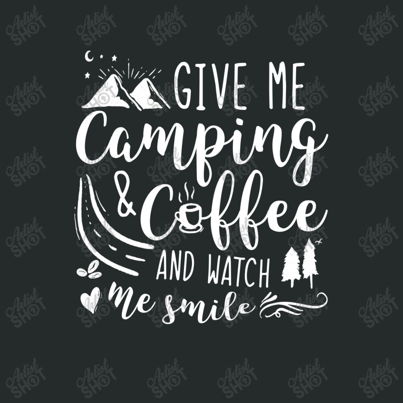 Give Me Camping And  Coffee And Watch Me Smile Women's Triblend Scoop T-shirt by hoainv | Artistshot