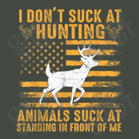 I Don't Suck At Hunting Animals Suck At Standing In Front T Shirt Trucker Cap | Artistshot