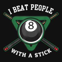 I Beat People With A Stick Billiards Shirt Ball Pool Gifts Baby Beanies | Artistshot