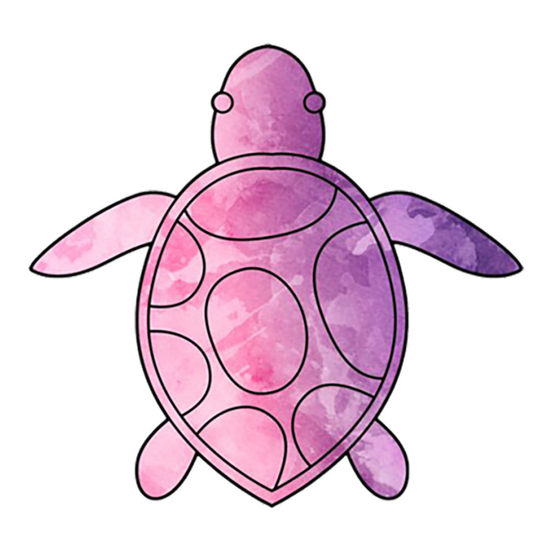 Sea Turtle Purple Watercolor Debie Paper Bag - 10 X 5 X 13 | Artistshot