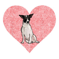 Rat Terrier Valentines Day Dog Love Fingerprint Jumbo Paper Bag - 18 X 7 X 18 3/4 | Artistshot