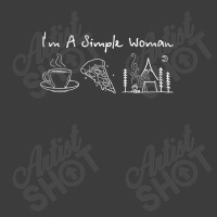 I'm A Simple Woman Love Coffee, Pizza, And Camping Men's Polo Shirt | Artistshot