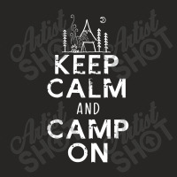 Keep Calm And Camp On Ladies Fitted T-shirt | Artistshot