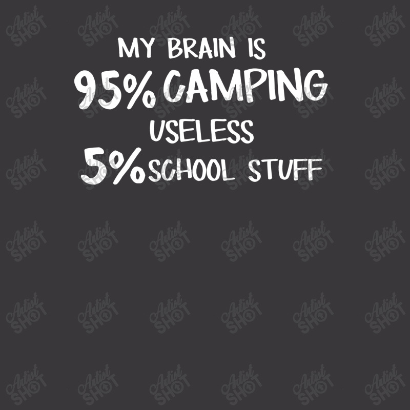 My Brain Is 95% Camping 5% Useless School Stuff Ladies Curvy T-Shirt by hoainv | Artistshot