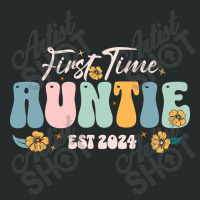 First Time Auntie Est 2024 - New Aunt Pregnancy Women's Triblend Scoop T-shirt | Artistshot