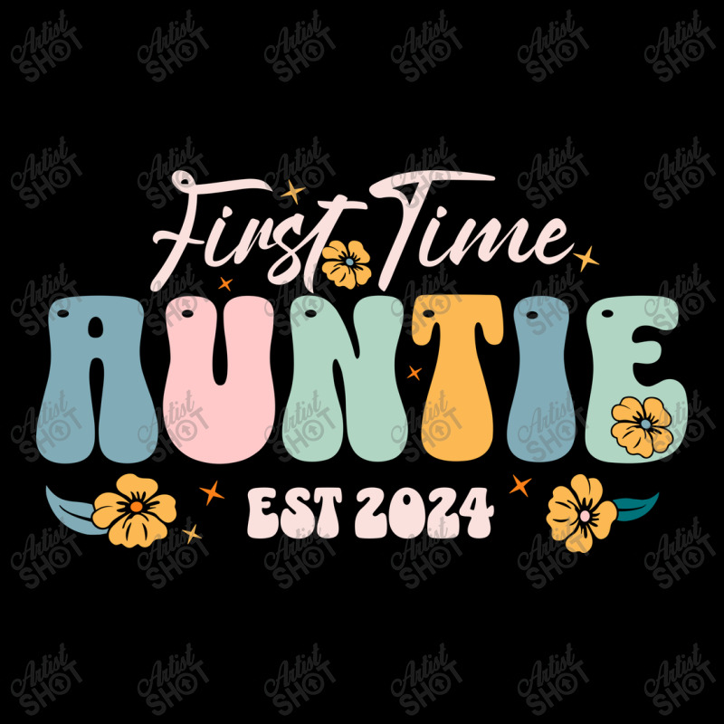 First Time Auntie Est 2024 - New Aunt Pregnancy Cropped Hoodie by T-shirts+ | Artistshot