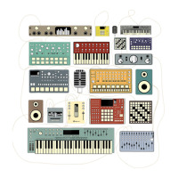 Electronic Musician Synthesizers And Drum Machine Dj 1.png Traveler Paper Bag -13 X 6 X 15 3/4 | Artistshot