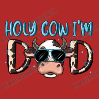 Holy Cow I'm Dad Oval Leatherette Patch | Artistshot