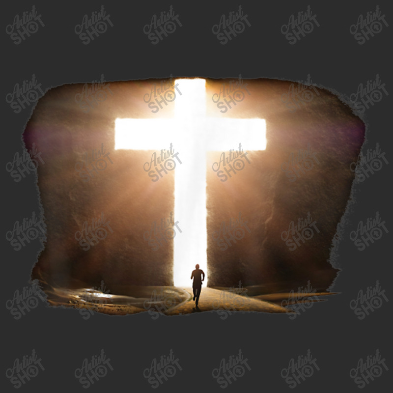 Man Running To Glowing Christian Cross Of Jesus Christ Painting Baseball Cap by Aria-Proctor | Artistshot