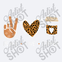 Peace Love Coffee Leopard Heart Coffee Design T Shirt Trucker Cap | Artistshot