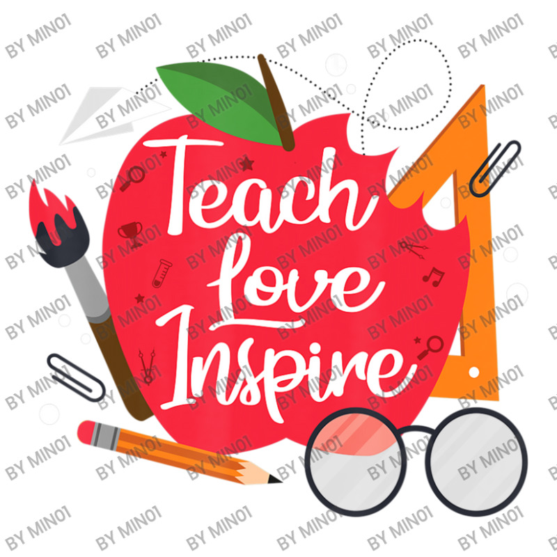 Teach, Love, Inspire Teacher Appreciation From Students Debie Paper Bag - 10 X 5 X 13 | Artistshot