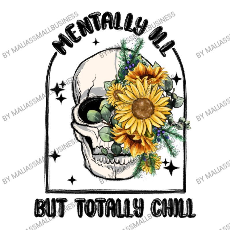 Mentally Ill But Totally Chill V-neck Tee | Artistshot