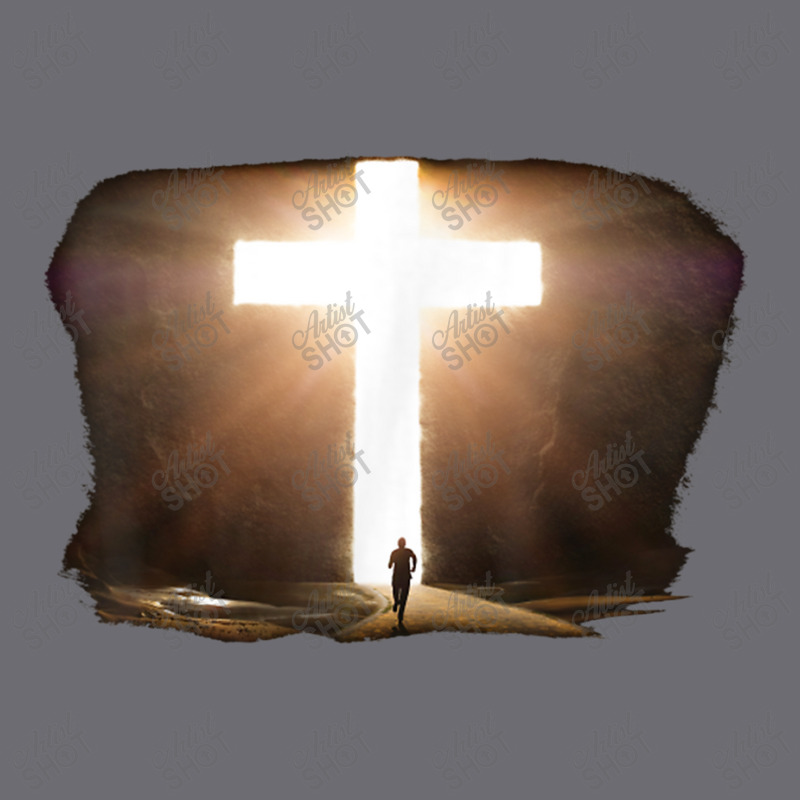 Man Running To Glowing Christian Cross Of Jesus Christ Painting Mesh cap by Aria-Proctor | Artistshot