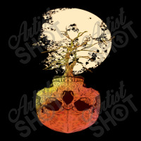 Skull Bowl For Tree With Full Moon Fleece Short | Artistshot