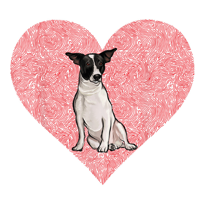 Rat Terrier Valentines Day Dog Love Fingerprint Traveler Paper Bag -13 x 6 x 15 3/4 by cm-arts | Artistshot