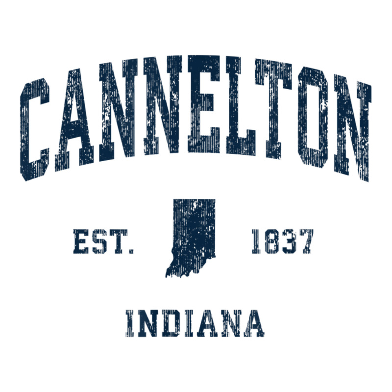 Cannelton Indiana In Vintage Athletic Navy Sports Design Traveler Paper Bag -13 X 6 X 15 3/4 | Artistshot