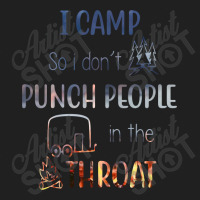 I Camp So I Don't Punch People In The Throat Ladies Polo Shirt | Artistshot