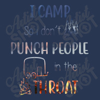 I Camp So I Don't Punch People In The Throat Ladies Denim Jacket | Artistshot