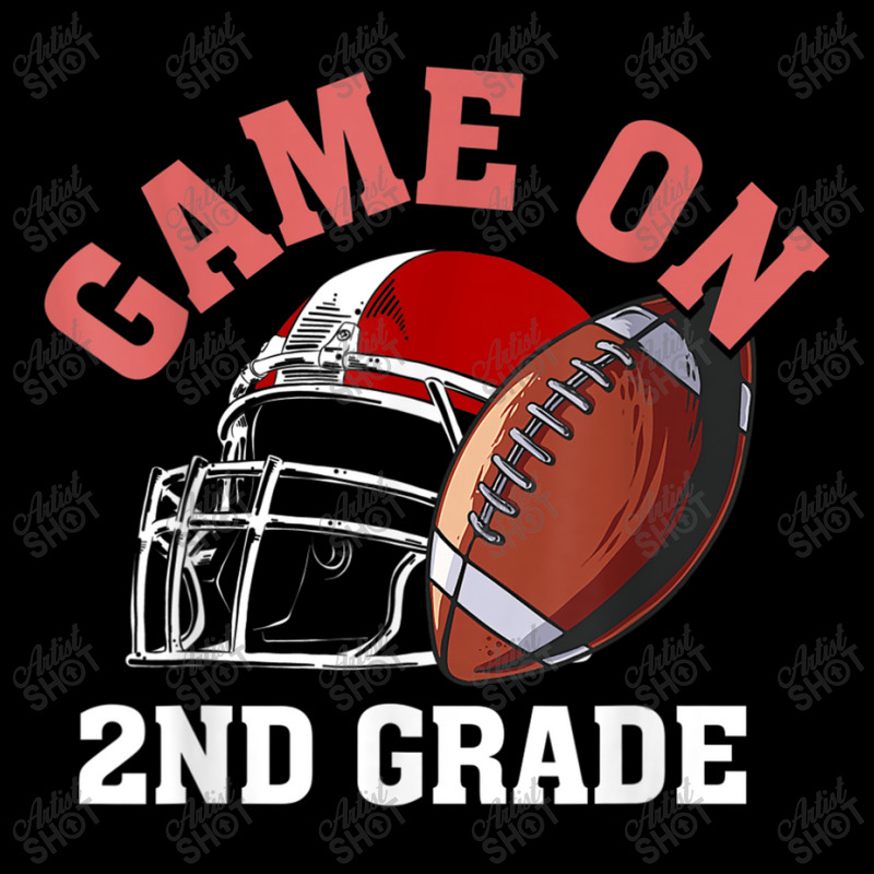 Game On 2nd Grade Football Back To School Student Kids Boys Flat Bill Snapback Cap by Artist-Shannon | Artistshot