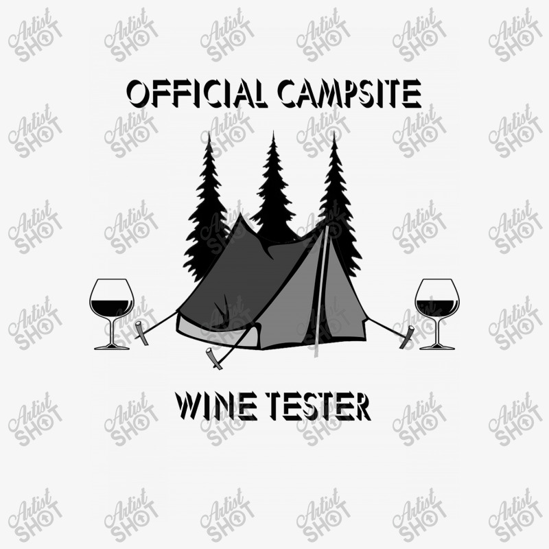 Official Campsite Wine Tester Camping Funny 2 Ladies Fitted T-Shirt by hoainv | Artistshot