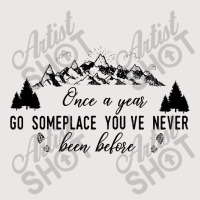 Once A Year Go Someplace You've Never Been Before Funny Camping Pocket T-shirt | Artistshot