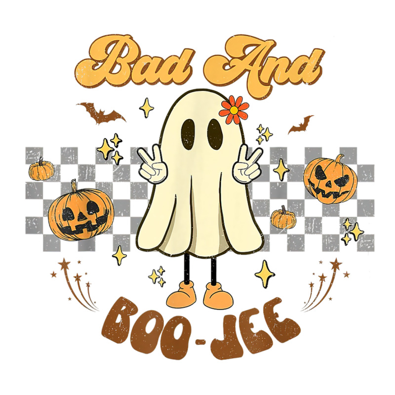 Retro Halloween Ghost Bad And Boo Jee Pumpkin Star Paper Bag - 13 X 7 X 13 | Artistshot