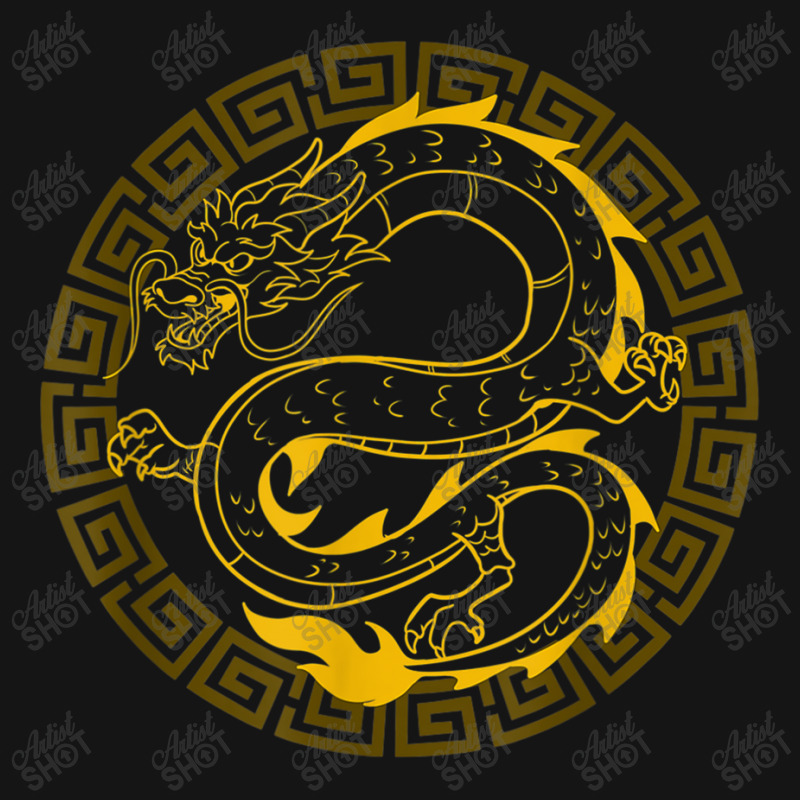 Golden Chinese Dragon Gift Shirt Martial Arts Asian Culture Retro Vint Mesh cap by HailieDesign | Artistshot