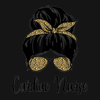 Cardiac Nurse Messy Hair Bun Leopard Cardiologist Graduation Mesh Cap | Artistshot