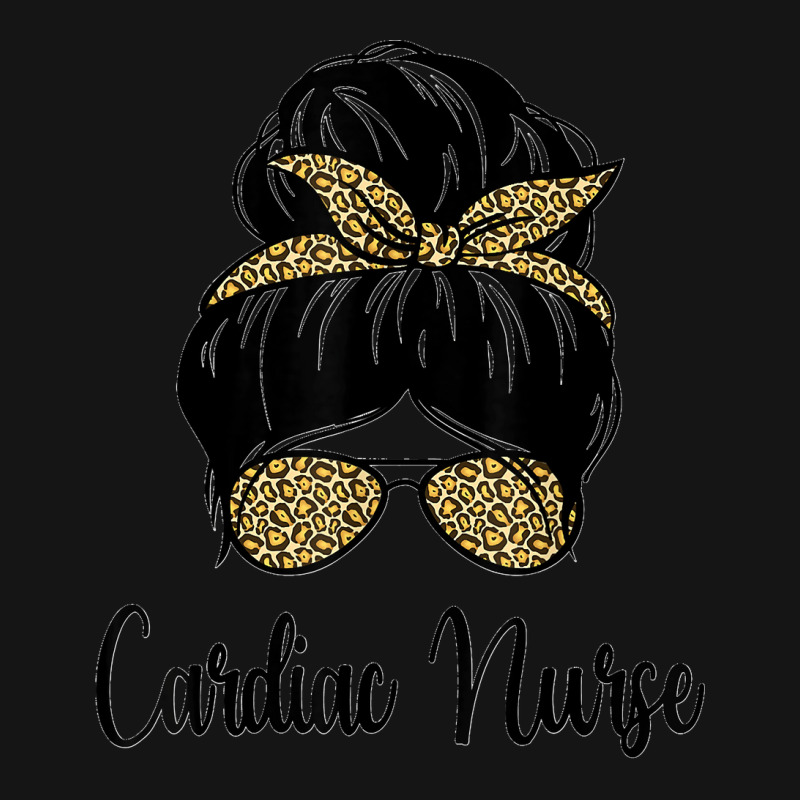 Cardiac Nurse Messy Hair Bun Leopard Cardiologist Graduation Mesh cap by EaglesonBonnie | Artistshot