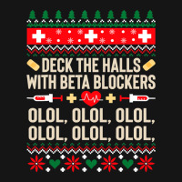 Deck The Halls With Beta Blockers Nurse Ugly Christmas Sweatshirt Mesh Cap | Artistshot