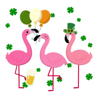 Christmas Flamingo St Patricks Day Cub Paper Bag - 8 X 4 1/2 X 10 1/4 | Artistshot