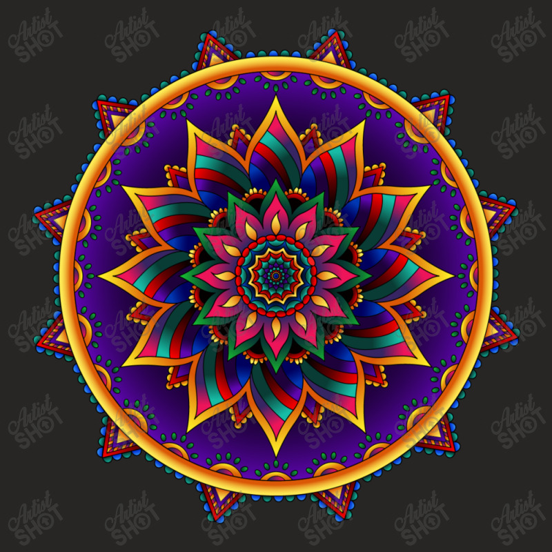 Traditional Diwali 3d Rangoli Art Ladies Fitted T-Shirt by chris299 | Artistshot