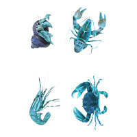 Aqua Colored Crustacean Jumbo Paper Bag - 18 X 7 X 18 3/4 | Artistshot