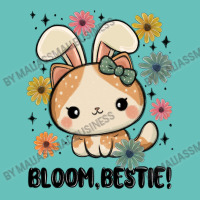 Bloom Bestie Cat Round Leatherette Patch | Artistshot