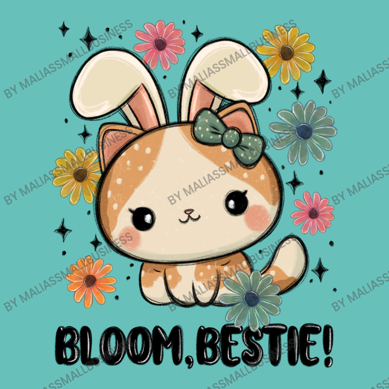 Bloom Bestie Cat Round Leatherette Patch | Artistshot