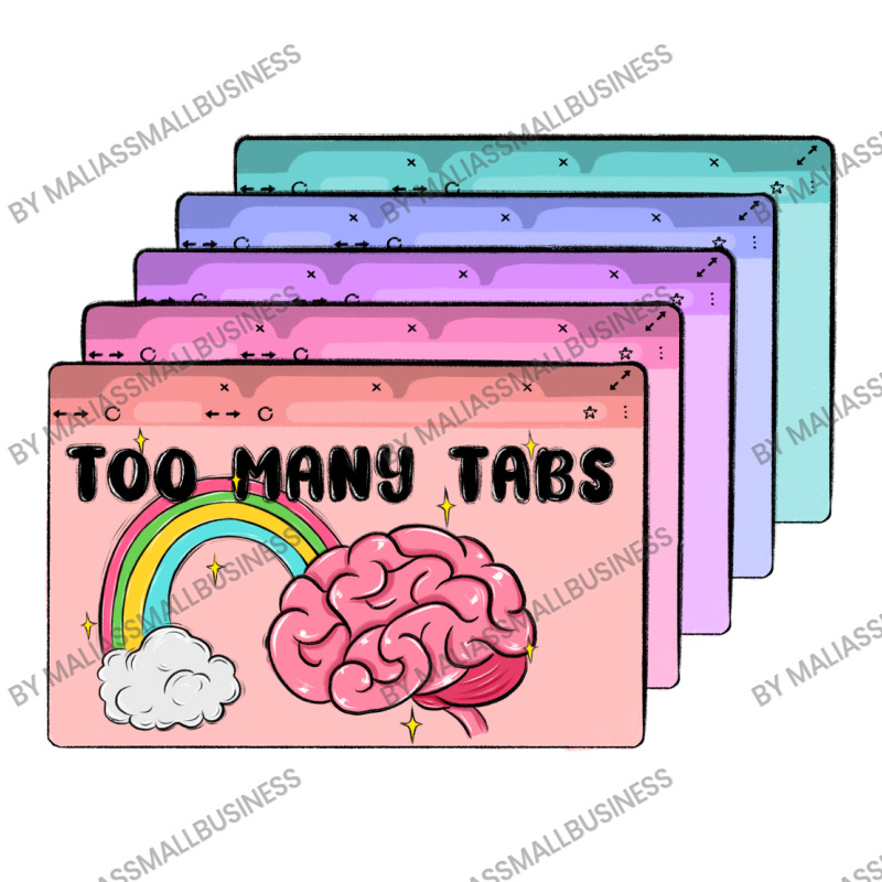 Too Many Tabs Debie Paper Bag - 10 X 5 X 13 | Artistshot