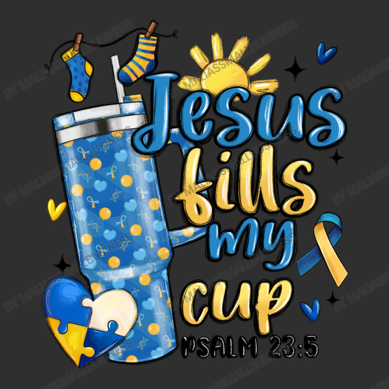 Down Syndrome Jesus Fills My Cup Oval Leatherette Patch | Artistshot