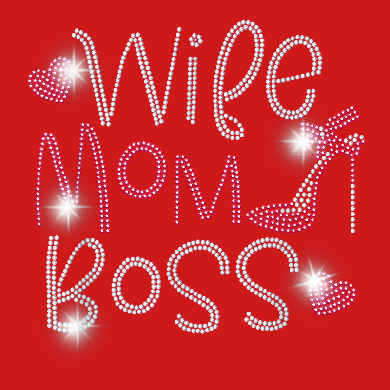 Wife Mom Boss Bling Rhinestone Funny Birthday Party Gift T Shirt Baseball Cap by RolaLuken | Artistshot