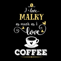 I Love Malky As Much As I Love Coffee Gift For Him Flat Bill Snapback Cap | Artistshot