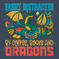 Easily Distracted Coffee Books And Dragons Lover Girls Boys Funny Gift Flat Bill Snapback Cap | Artistshot