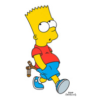 The Simpsons Bart Simpson With Slingshot Premium T Shirt Jumbo Paper Bag - 18 X 7 X 18 3/4 | Artistshot