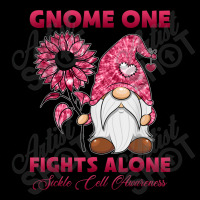 Gnome One Fight Alone Burgundy Ribbon Sickle Cell Awareness Flat Bill Snapback Cap | Artistshot