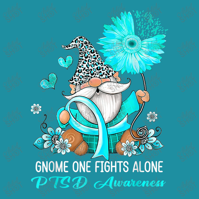 Gnome One Fights Alone Ribbon Ptsd Awareness Flat Bill Snapback Cap by NathanielDesign | Artistshot