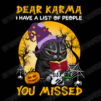 Black Cat Dear Karma I Have A List Of People You Missed Halloween Toddler 3/4 Sleeve Tee | Artistshot