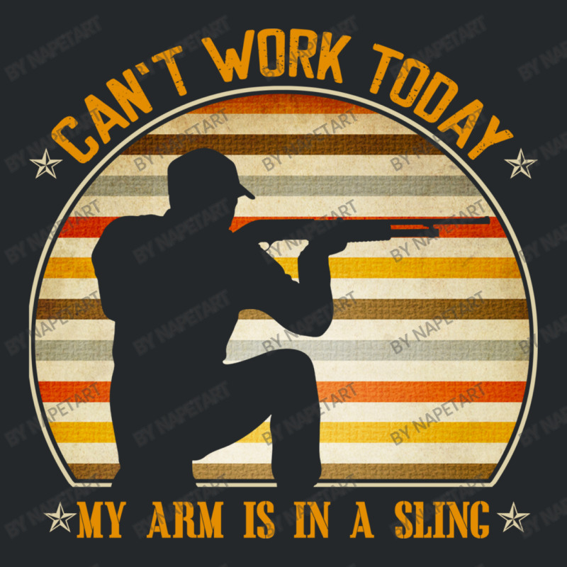 Cant Work Today My Arm Is In A Sling Funny Hunting Deer Hunter Crewneck Sweatshirt by NapetArt | Artistshot