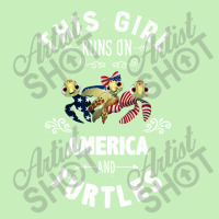 This Girl Runs On America And Turtles American Flag Patriotic 4th Of J Urban Heavy T-shirt | Artistshot