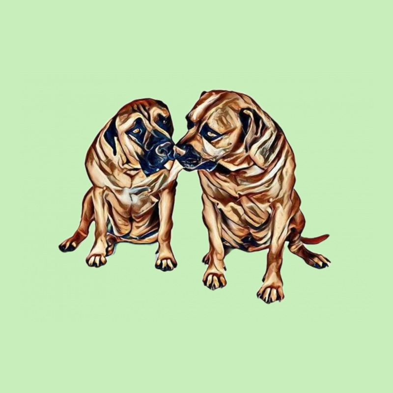 Two Mastiff Dogs Sitting Agai Urban Heavy T-shirt | Artistshot